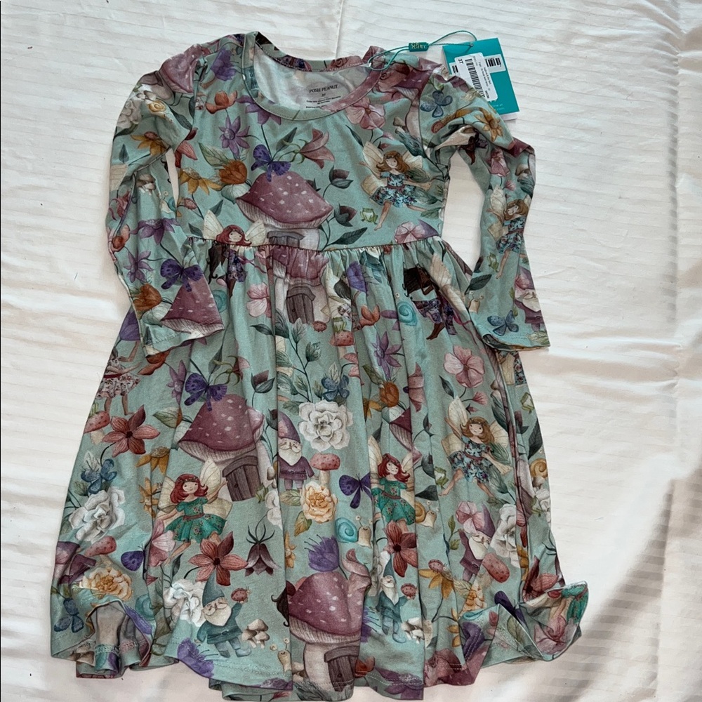 Posh Peanut FAYE Long Sleeve Twirl Dress 2T Fairy